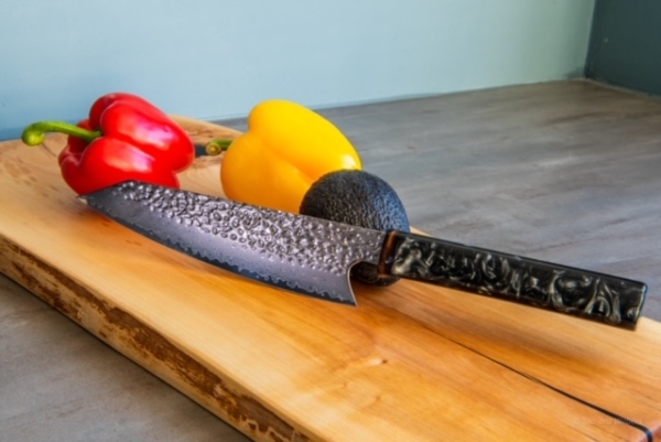 damascus chef's knife (kiritsuke)